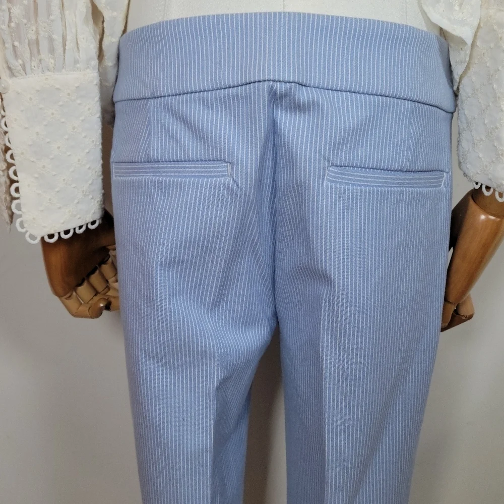 LOFT Marisa Fit Riviera Pinstripe Slim Pants Size 4 Classic Workwear Staple